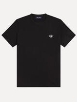 Camiseta Fred Perry Masculina Regular Ringer Logo Preta Camiseta Fred Perry Masculina Regular Ringer Logo Preta