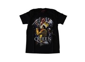 Camiseta Freddie Mercury Blusa Preta Banda Queen Bo512BRC