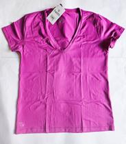 Camiseta Frelith fucsia M manga curta gola V Camiseta Frelith fucsia M manga curta gola V