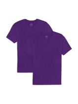 Camiseta Fruit of the Loom de algodão Eversoft para homens roxa S