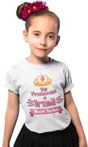 Camiseta Fui Promovida a Irmã Mais Velha infantil Branca