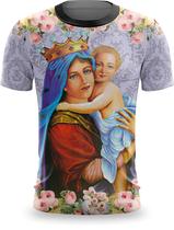 Camiseta Full Print Rligião Católica Jesus Santa Maria 01 - AWS Camisetas