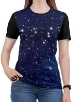 Camiseta Galaxia Feminina Planeta Espaco blusa Constelação