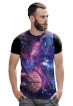 Camiseta Galaxy Fullprint Color Galaxyas e Estrelas