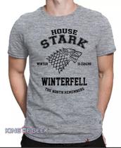 Camiseta Game Of Thrones House Stark Jon Snow Camisa Geek