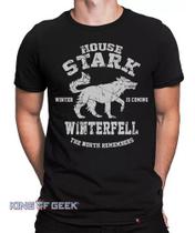 Camiseta Game Of Thrones House Stark Jon Snow Camisa Série