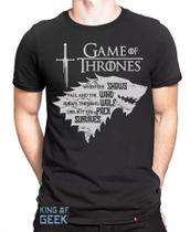 Camiseta Game Of Thrones Stark Camisa Geek Got Blusa Série