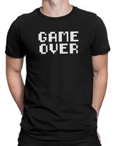 Camiseta Game Over Camisa Jogos Games Stream Retro