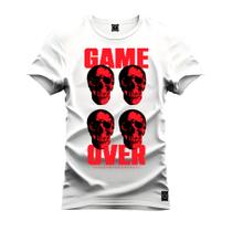 Camiseta Game Over Varias Cores Estampada Confortável