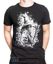 Camiseta Gandalf O Senhor Dos Anéis Hobbits Camisa Preta