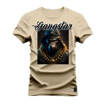 Camiseta Gangster Varias Cores Estampada Confortável