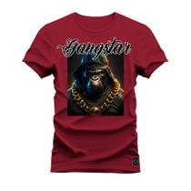 Camiseta Gangster Varias Cores Estampada Confortável