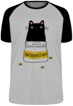 Camiseta Gatinho antidepressivo Blusa Plus Size extra grande adulto ou infantil