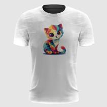 Camiseta Gato Abstrato Geométrico