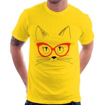 Camiseta Gato De Óculos - Foca na Moda