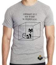 Camiseta Gato de Schrödinger Blusa criança infantil juvenil adulto camisa tamanhos Camiseta Gato de Schrödinger Blusa criança infantil juvenil adulto camisa tamanhos
