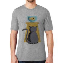 Camiseta Gato e Aquário - Foca na Moda