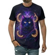 Camiseta Gato Estiloso Carinhoso Fofo Inteligente Brincalhão