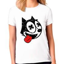 Camiseta Gato Félix Desenho Feminina