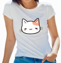 Camiseta Gato fofinho gatinho camisa feminina casual