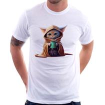 Camiseta Gato Jedi - Foca na Moda