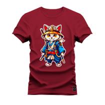 Camiseta Gato Kong Fu Algodão Estampada Unissex Nexstar Varias Cores