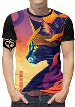 Camiseta Gato Masculina Cat Animal Cachorro Blusa IA Camiseta Gato Masculina Cat Animal Cachorro Blusa IA