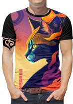 Camiseta Gato Masculina Cat Animal Cachorro Blusa IA