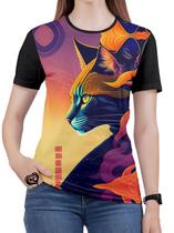Camiseta Gato PLUS SIZE Cat Animal Cachorro Feminina Blusa Camiseta Gato PLUS SIZE Cat Animal Cachorro Feminina Blusa