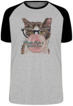 Camiseta Gatos bubble gum Blusa Plus Size extra grande adulto ou infantil