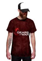 Camiseta Gears of War Blood Caveira Vermelha - Di Nuevo