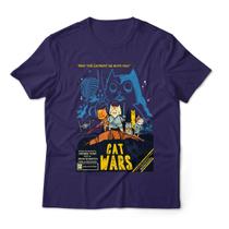 Camiseta Geek Unissex Cat Wars Gato
