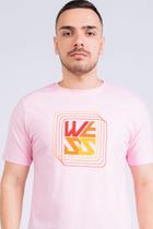 Camiseta Geometric Holographic Rosa He Wess Clothing
