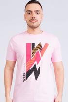 Camiseta Geometric Triple W Rosa He Wess Clothing