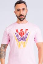 Camiseta Geometric Web Rosa He Wess Clothing