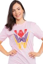 Camiseta Geometric Web Rosa She Wess Clothing