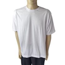 Camiseta gg manga curta branca poliviscose camiseta trabalho