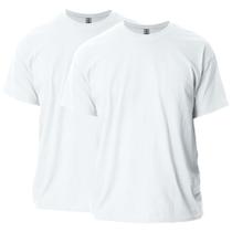 Camiseta Gildan G2000 Ultra Cotton Branca, Kit com 2, 4XG