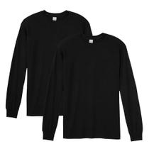 Camiseta Gildan G5400 Masculina Manga Longa 2 Unidades Preta G Camiseta Gildan G5400 Masculina Manga Longa 2 Unidades Preta G