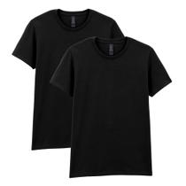 Camiseta Gildan Heavy Cotton para mulheres, pacote com 2 unidades, preta XXL