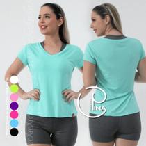 Camiseta Ginástica Academia Poliamida Camisa Fitness T-shirt seca fácil PINA