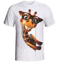 Camiseta Girafa modelo branca fornecedor M&M Presentes Personalizados