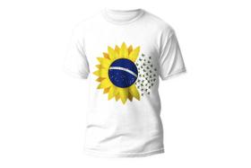 Camiseta girassol brasil branco Camiseta girassol brasil branco