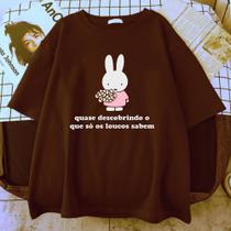 Camiseta Girly Miffy Quase Descobrindo O Que Os Loucos Sabem