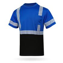 Camiseta GLIMMR de alta visibilidade Classe 3 refletiva azul e preta Camiseta GLIMMR de alta visibilidade Classe 3 refletiva azul e preta