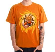 Camiseta goku super sayajin laranja