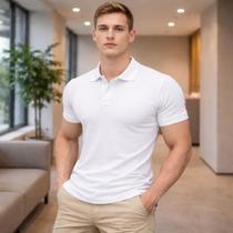Camiseta Gola Polo Masculina Varias Cores Algodão Confort