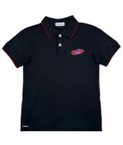 Camiseta gola polo menino Luc Boo preta Camiseta gola polo menino Luc Boo preta