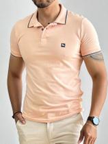 Camiseta Gola Polo Rosa Logo Emborrachada - Acostamento