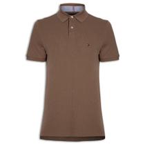 Camiseta Gola Polo Tommy Hilfiger 1985 Regular Marrom